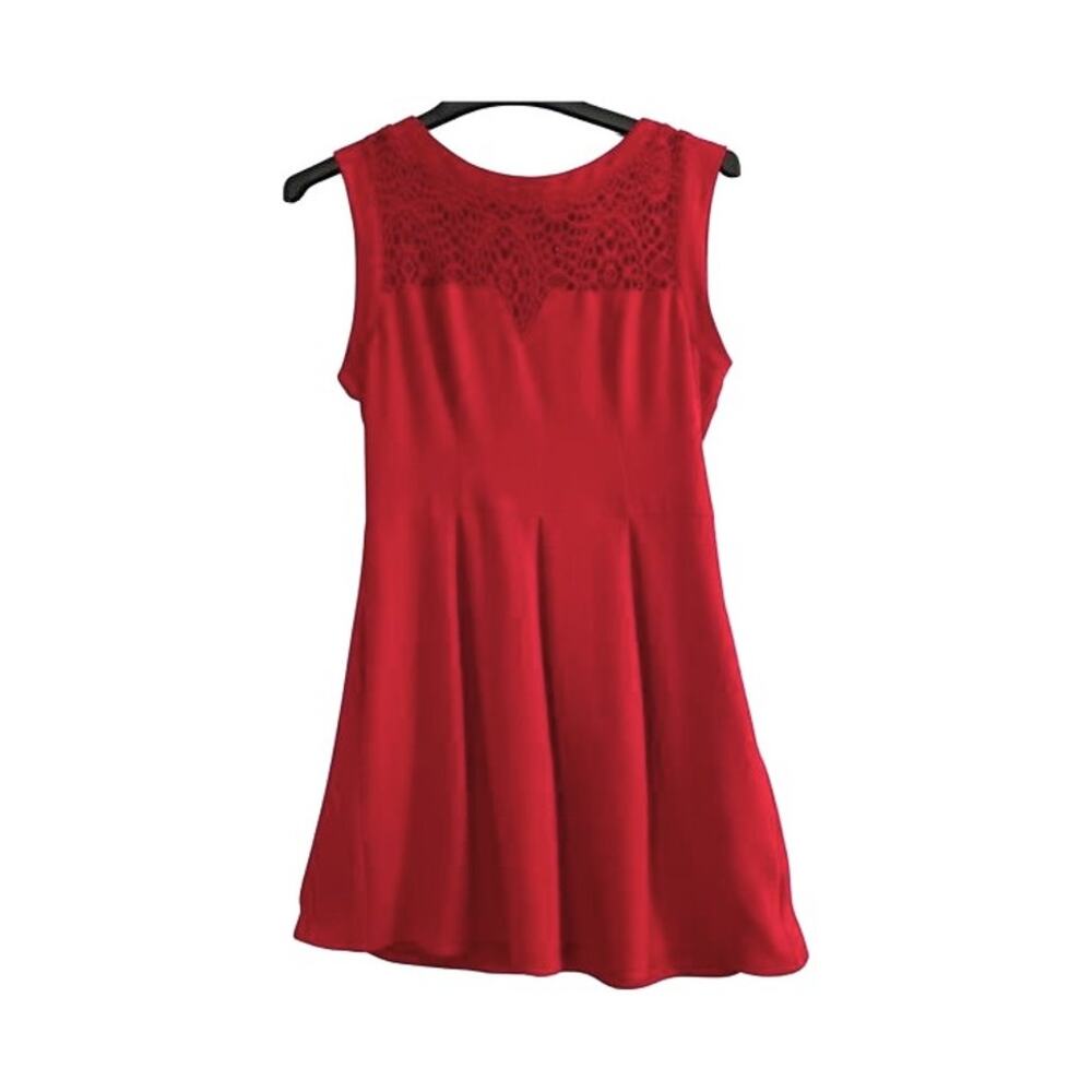Speechless Dress Womens Size M Red Sleeveless Lace Cocktail Fit and Flare NWT